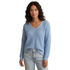 Jeanne Pierre Blue V-neck Sweater